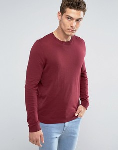 Бордовый хлопковый джемпер ASOS - Красный