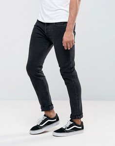 Темно-серые выбеленные джинсы скинни Levis 501 - Серый
