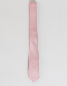 Узкий фактурный галстук розового цвета ASOS - Розовый