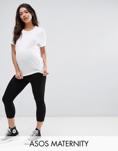 Укороченные леггинсы ASOS Maternity - Черный