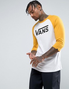 Белая классическая футболка с рукавами реглан Vans V002QQO7I - Белый