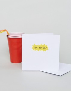 Поздравительная открытка Lets Get Wild The Naughty Little Card Shop - Мульти