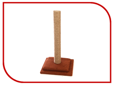 Когтеточка Царапка Столбик на подставке с полочкой 29х29см