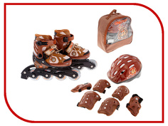 Коньки Onlitop ABEC-5 31-34 Brown 869372 + Защита