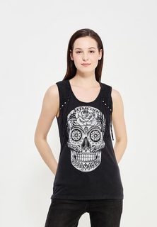 Майка Affliction SUGAR SKULL TANK W/FRINGE