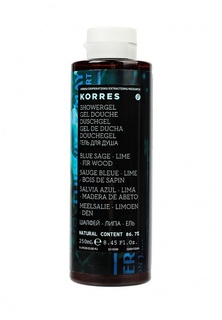 Гель Korres для душа шалфей, липа, ель 250 мл