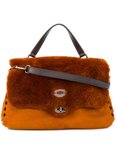 faux fur flap tote Zanellato