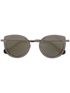round frame cat eye sunglasses Moncler Eyewear