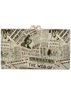 Gazette print clutch Charlotte Olympia