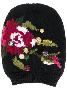 floral embroidered beanie Dolce & Gabbana