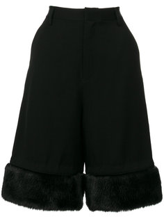 шорты с отделкой из искусственного меха  Comme Des Garçons Noir Kei Ninomiya