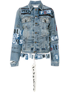 джинсовая куртка с нашивками  Faith Connexion