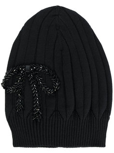 bow embroidered beanie hat Nº21