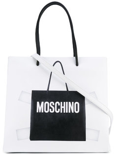сумка-тоут с верхними ручками Moschino