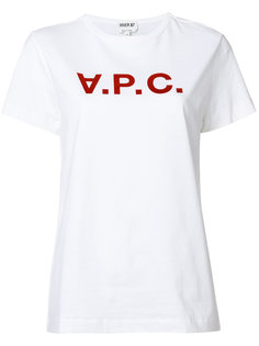 футболка с короткими рукавами и логотипом A.P.C.