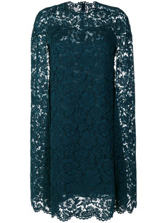 кружевное платье с рукавами-накидкой Valentino