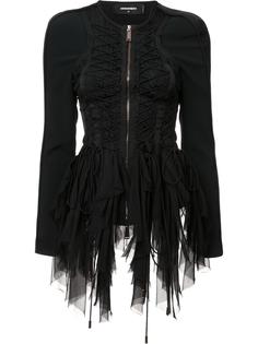 приталенный пиджак с кружевной отделкой Dsquared2