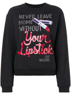 Lipstick sweatshirt Love Moschino