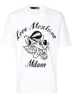 wolf print T-shirt Love Moschino