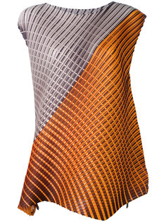 блузка без рукавов с геометрическим принтом Pleats Please By Issey Miyake