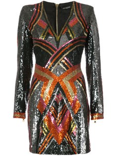 мини-платье с глубоким вырезом Balmain