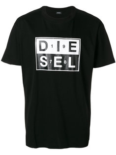 футболка с принтом-логотипом Diesel
