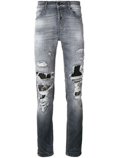distressed patch jeans Marcelo Burlon County Of Milan
