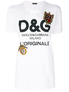 футболка с принтом логотипа Dolce & Gabbana