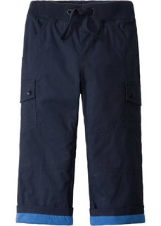 Утепленные брюки с карманами-карго (темно-синий/ледниково-синий) Bonprix