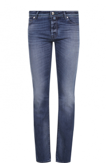 Джинсы прямого кроя с потертостями Jacob Cohen