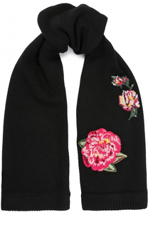 Шерстяной шарф с аппликациями Dolce &amp; Gabbana