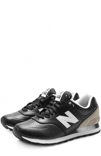 Кожаные кроссовки 574 на шнуровке New Balance