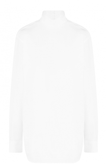 Удлиненная хлопковая блуза с воротником-стойкой Dries Van Noten