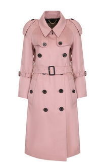 Кашемировое двубортное пальто с поясом Burberry