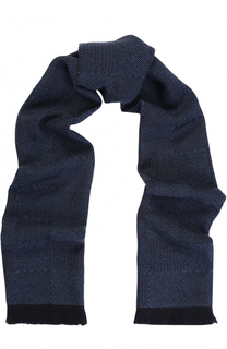 Шерстяной шарф с необработанным краем Canali