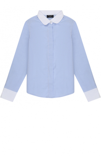 Хлопковая блуза прямого кроя Dal Lago