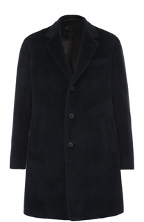 Шерстяное однобортное пальто с отложным воротником Caruso