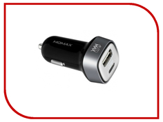 Зарядное устройство MOMAX Elite Type-C 2xUSB 5.4A UC4T Black