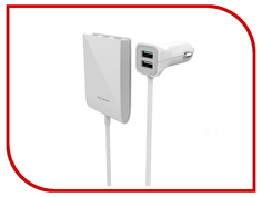 Зарядное устройство ROCK Car Charger 5xUSB 6A RCC0113 White