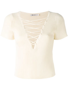топ с глубоким V-образным вырезом T By Alexander Wang