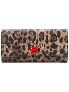 кошелек с леопардовым принтом Dolce & Gabbana