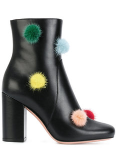 pom pom trim boots Fendi