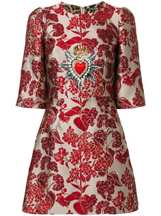 платье мини с цветочной вышивкой Dolce & Gabbana