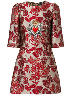 платье мини с цветочной вышивкой Dolce & Gabbana