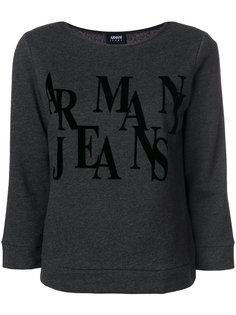 толстовка с рукавами три четверти и логотипом  Armani Jeans