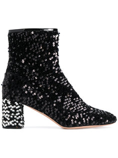 embellished metallic fitted boots Rochas