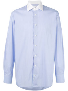 рубашка в полоску с контрастным воротником Hardy Amies