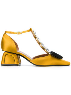 sculptural T-bar crystal pumps Marni