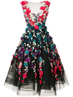 платье с цветочной вышивкой Marchesa