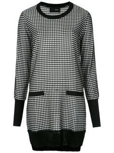 checked knit jumper Andrea Bogosian